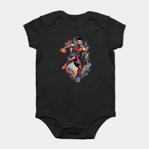 Basketball Addict Baby Bodysuit by animegirlnft